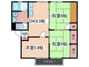 グリーンタウンへさか　Ｇの物件間取画像